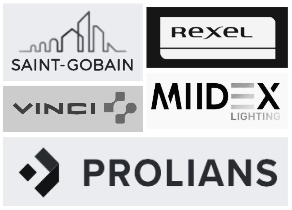 Saint-Gobain, Rexel, Vinci, Middel, prolians